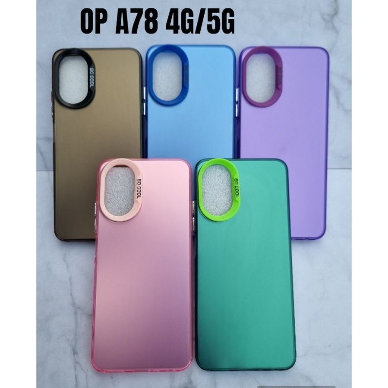 Softcase/HardCase Hybrid IMD hp OPPO A78 4G/5G Case Hybrid IMD AO SCOOL Plate hologram