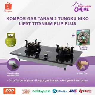 NIKO KOMPOR TANAM 2 TUNGKU LIPAT TITANIUM FLIP PLUS TERBARU