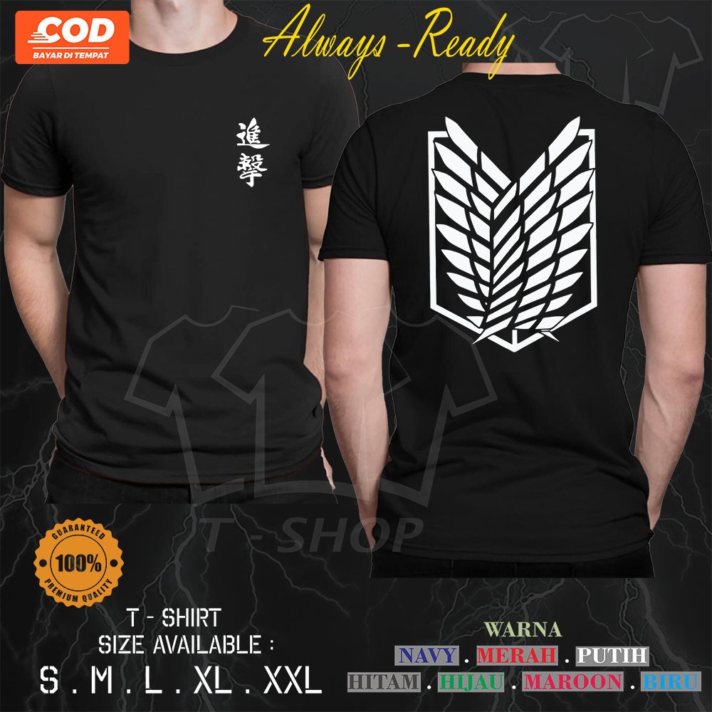 เสื้อยืดแขนสั้น Distro Anime Attack on Titan เสื้อยืด JAPANESE ANIME เสื้อยืดมังงะเสื้อยืดผู้ใหญ่เสื