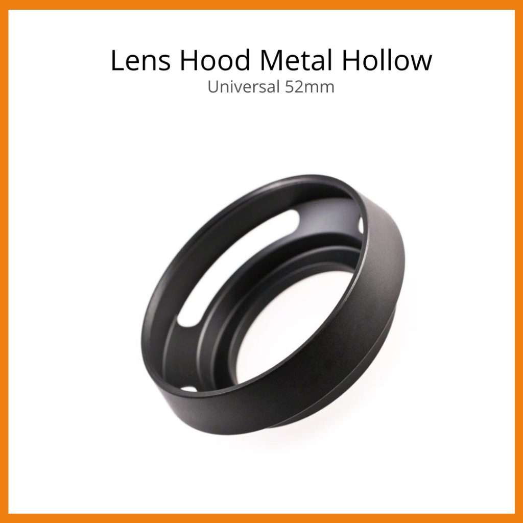 Universal Hollow 52mm Metal Lens Hood