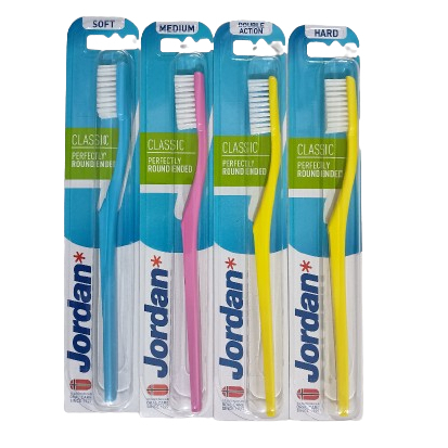 แปรงสีฟัน JORDAN Classic Clean Smile แปรงสีฟันสําหรับผู้ใหญ่ - แปรงสีฟันสําหรับผู้ใหญ่แบบนุ่ม / แข็ง