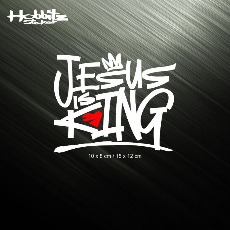 Cahaya สติ๊กเกอร์ตัด CHRISTIAN SPIRITUAL JESUS IS KING STICKER รายชื่อแสง