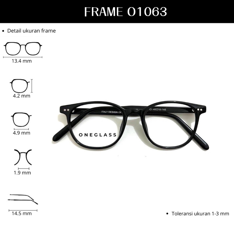 ซื ้ อ 1 ฟรี 1 เลนส ์ ลบ 1, Plus, กระบอก - O1063 กรอบแว ่ นตา Unisex