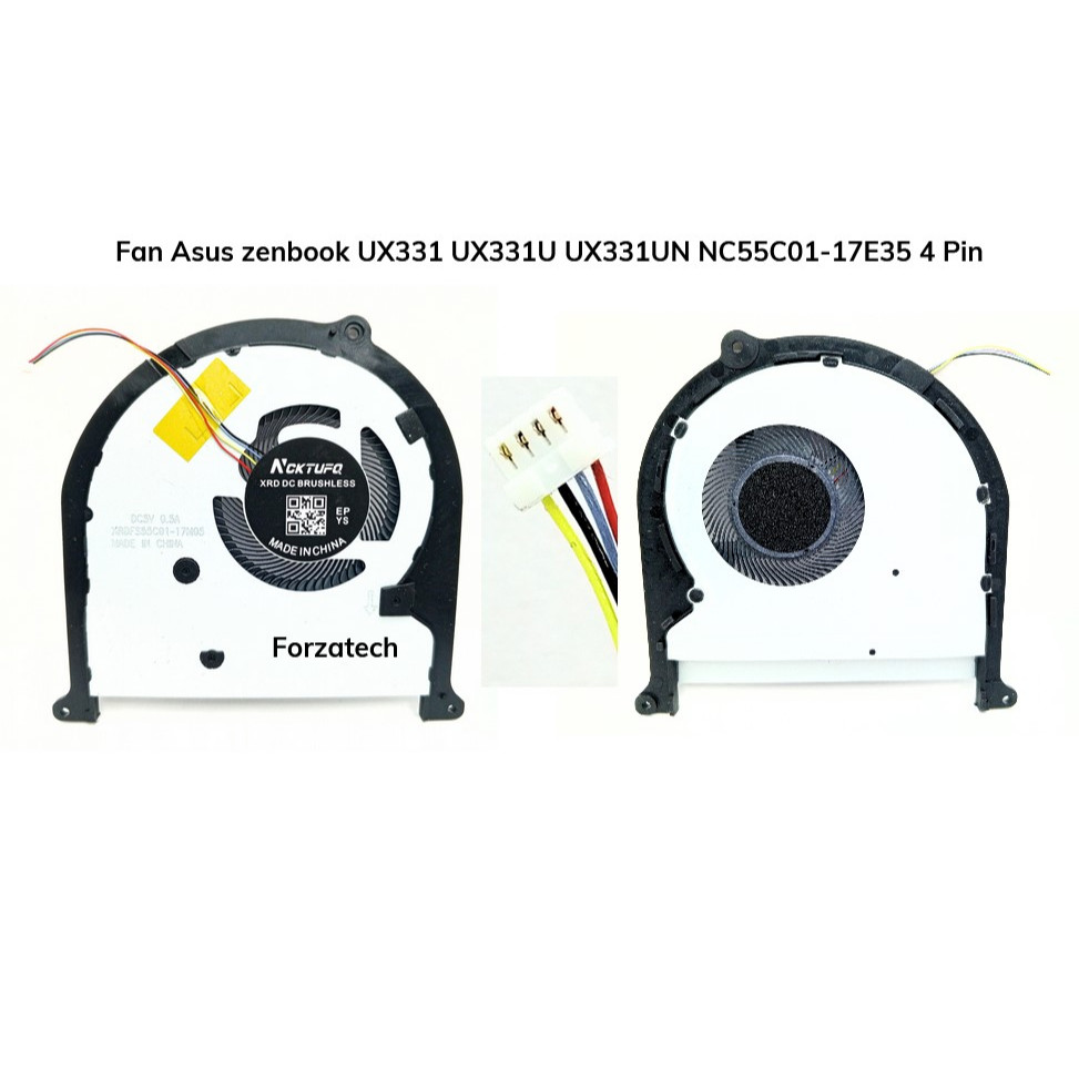 Zenbook UX331 UX331U UX331UN NC55C01-17E35 พัดลมแล็ปท็อป 4 ขา ใหม่พร้อมการรับประกัน