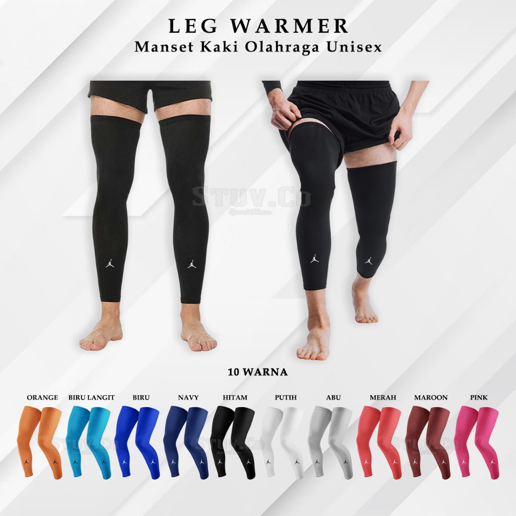 A PAIR OF LEG WARMER LEGSLEEVE KNEEPAD LEGGING CUFF KNEE PROTECTOR LEG SLEEVE SPORTS BASKETBALL GYM 