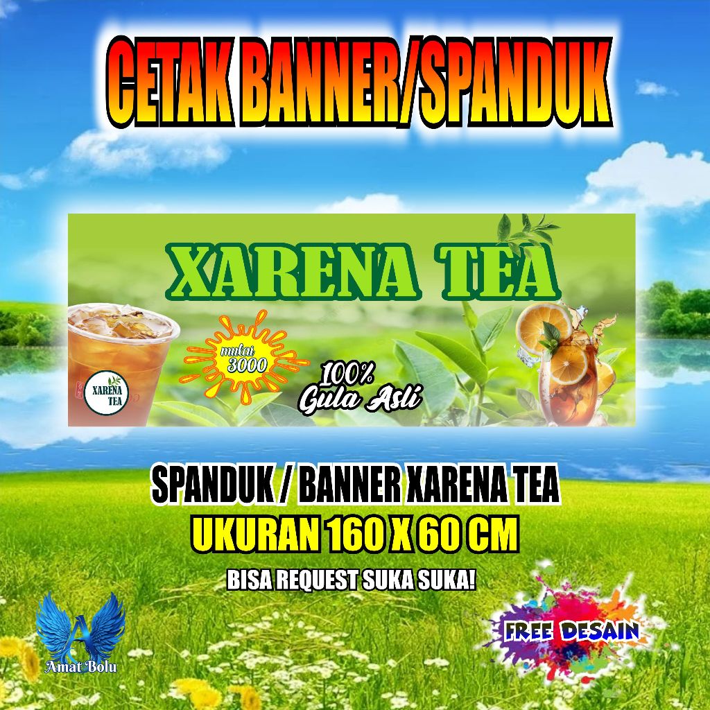 แบนเนอร์พิมพ์พิมพ์แบนเนอร์ XARENA TEA ขนาด 160X60 CM REQUEST ได้
