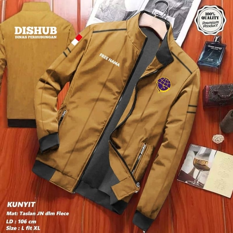 DISHUB JACKET ฟรีชื่อของ TRANSPORTATION SERVICE OUTDOOR WATERPROOF LATEST SCREEN PRINTING