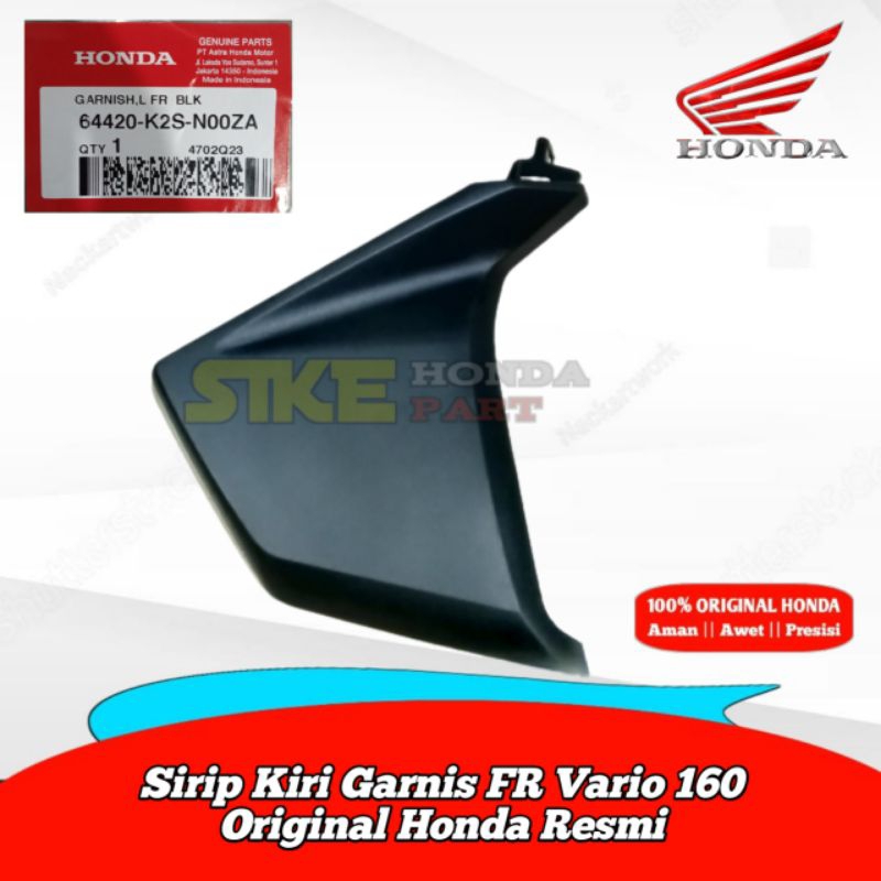 64320-K2S-N00ZA - 64420-K2S-N00ZA ขวาซ้าย Fin Garnish FR Vario 160 Abs Cbs Original Honda Official