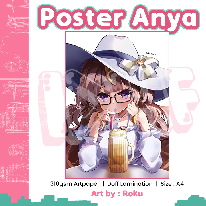 โปสเตอร์ Anya A4 - Hololive Poster - Roku