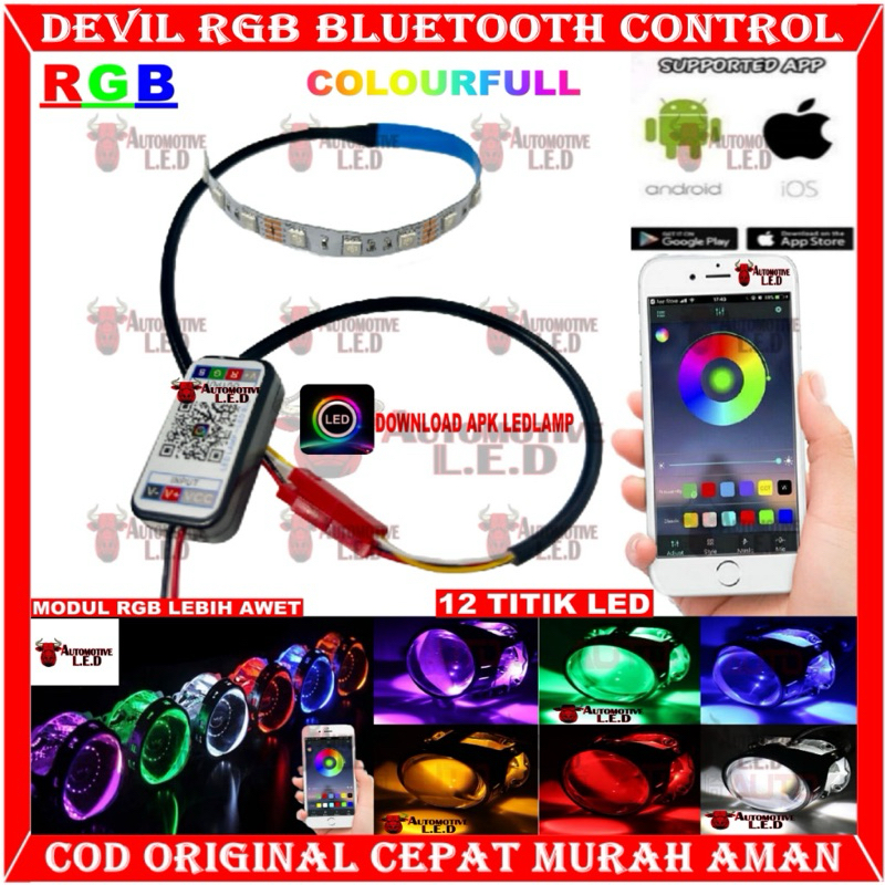 DEVIL RGB BLUETOOTH CONTROLLER PREMIUM DEVIL LIGHT 360 RGB โมดูลบลูทูธคอนโทรลเลอร์ APPS BLUETOOTH SX