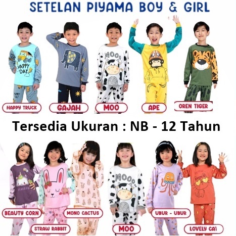 ชุดยาว KAZEL พร้อม MOTIF / LONG PAJAMAS สําหรับ BOY & GIRL TANTETS 1 ชิ้น
