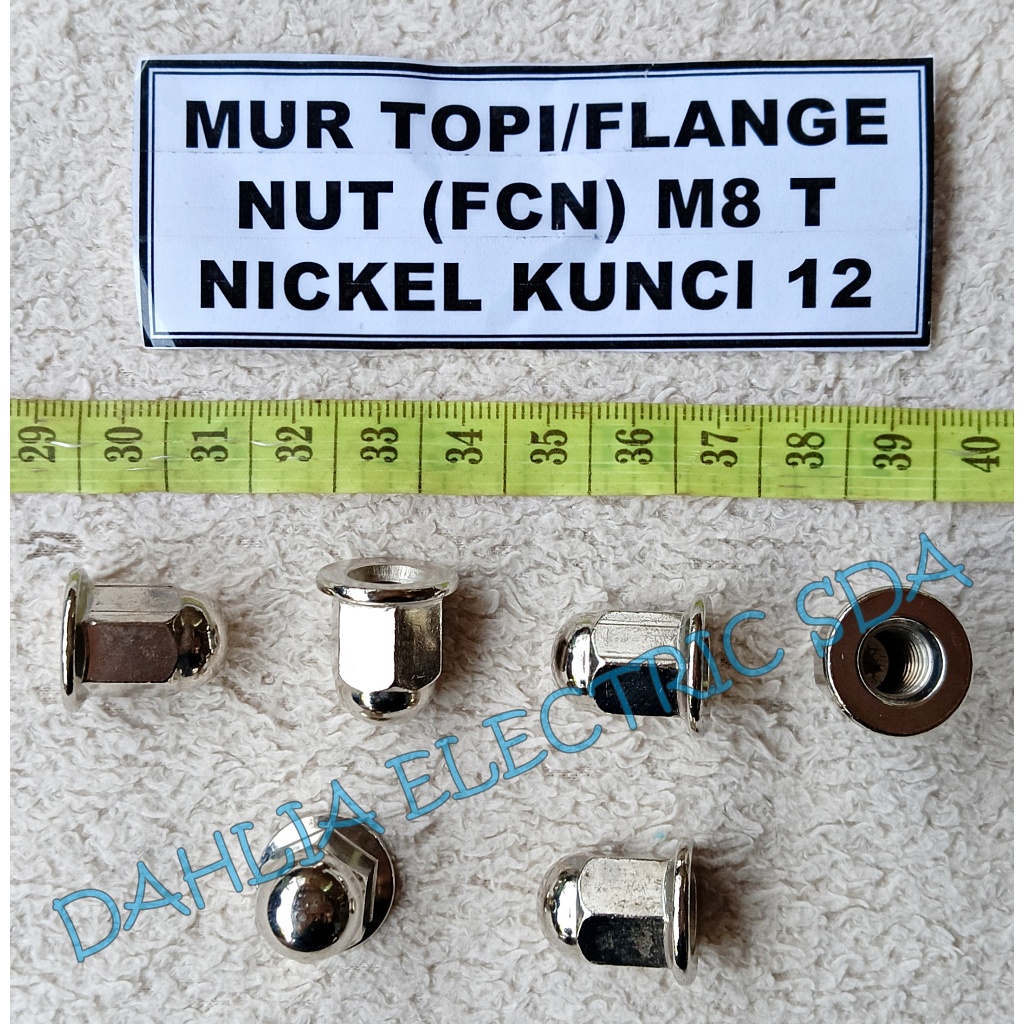 แคปนัท / FLANGE NUT (FCN) M8 T NICKEL KEY 12