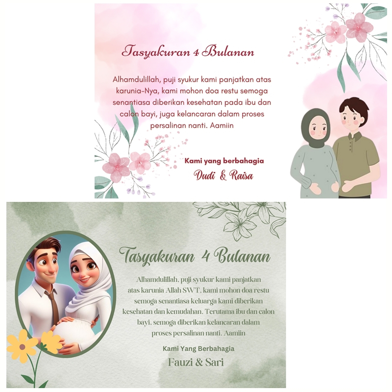 4-MONTH / 7-MONTH PREGANCY TRIBUTE CARDS / สติ๊กเกอร์