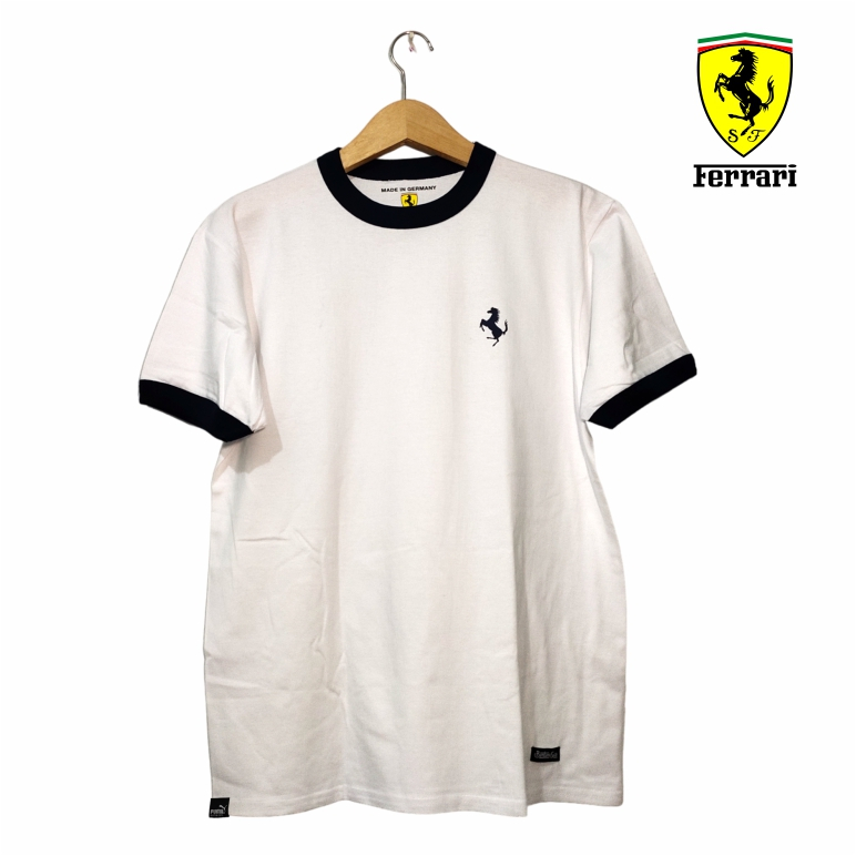 เสื้อยืด Ringer นําเข้ากํามะหยี่ Ferrari สําหรับ Unisex