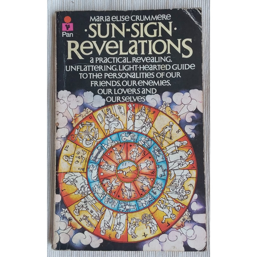 หายากมาก VINTAGE ASTROLOGY - Sun Sign Revelations โดย Maria Elsie Crummere, 1977, (ภาษาอังกฤษ / หนังสือภาษาอังกฤษ)