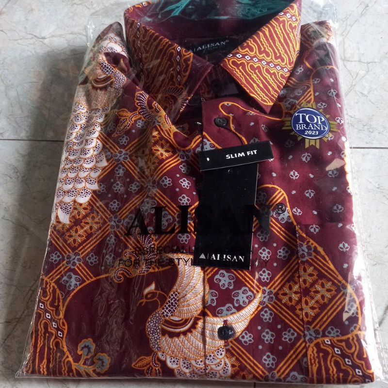 Kemeja ALISAN SLIM BATIK เสื้อแขนยาว//ALISAN SLIM FIT BATIK เสื้อ 100% ORI