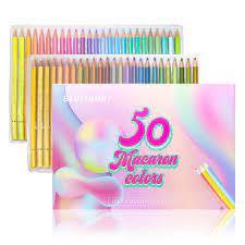 Brutfuner Pencil Color/ Oil base Pencil Artist Color Pencil Set 50clr มาการอง