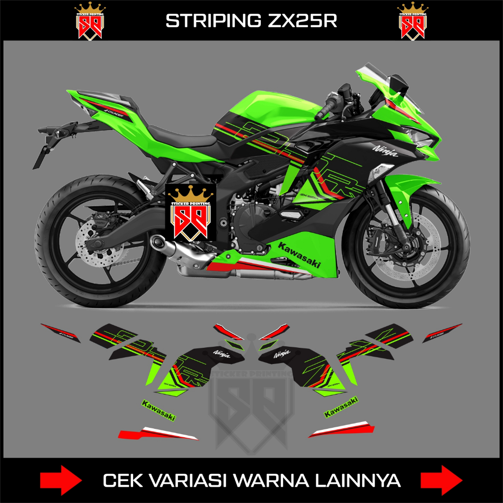 สติ๊กเกอร์ NINJA ZX25R STRIPING DECAL / KAWASAKI NINJA ZX 25R PERSI 2023