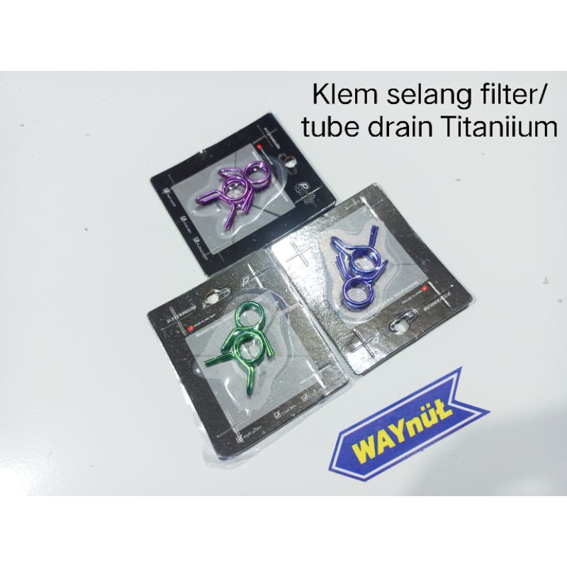 Titaniium filter Hose Clamp/ท ่ อระบายน ้ ํา (2pc )