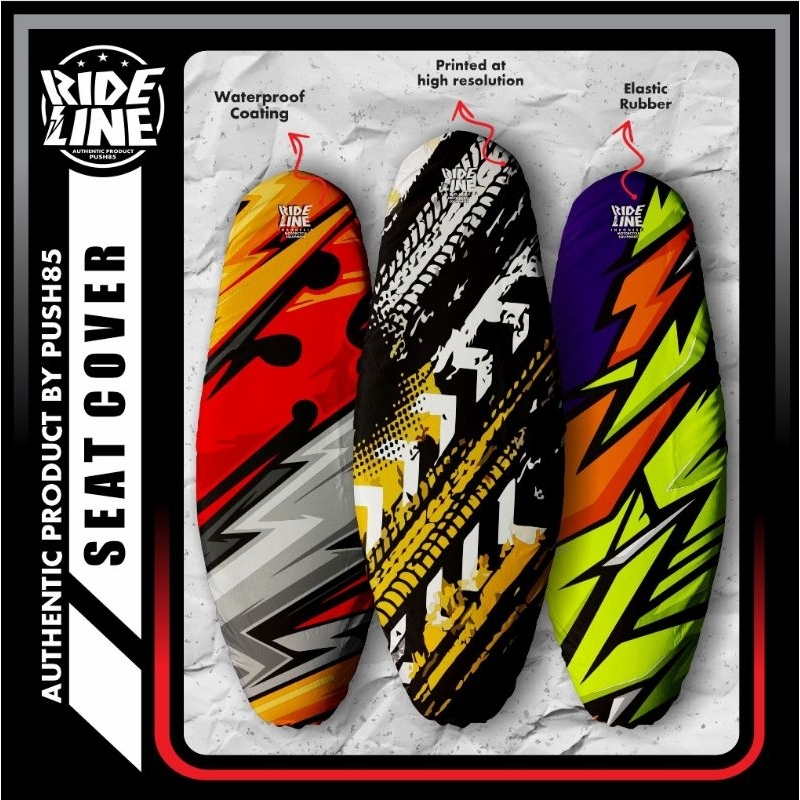 [ใหม่] Rideline RACING SERIES - ผ้าคลุมเบาะมอเตอร์ไซค์พิมพ์ลายเต็มกันน้ํา RACING DESIGN