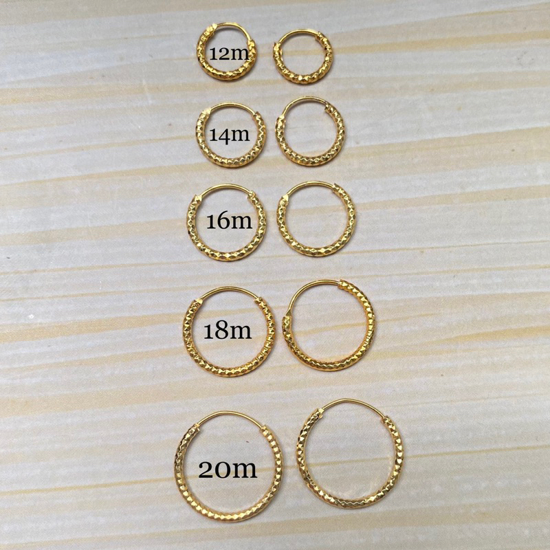 Gypsy Gypsy ต่างหูแฟชั่นทรงกลม 24k สี E05139