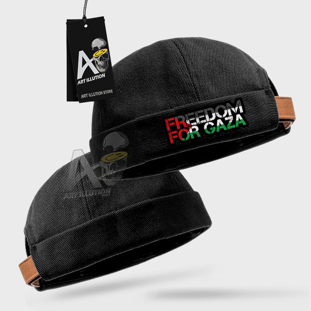 Miki HAT HAT/FREEDOM หมวกประดิษฐ์ตัวอักษรหมวกสําหรับ GAZA ฟรี Palestine ล่าสุด MUSLIM โลโก้รุ่น