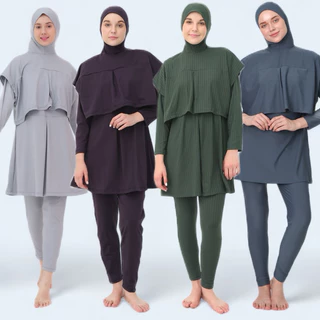ชุดว่ายน้ํา ZAWA Damla Muslimah หลากหลายสี - ชุดว่ายน้ําฮิญาบยาวสําหรับผู้หญิงสําหรับวัยรุ่น