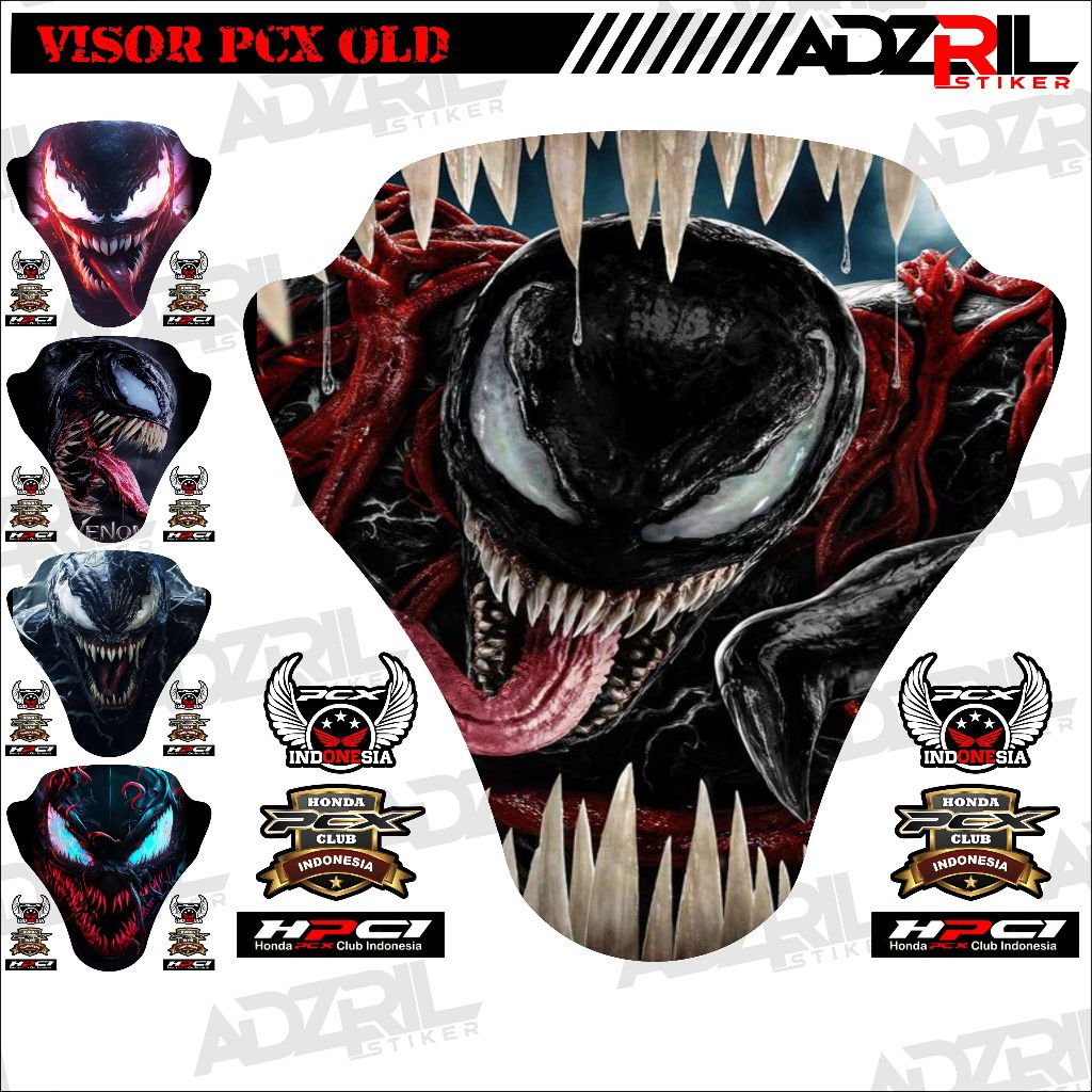 สติ๊กเกอร์บังหน้า Winshield สําหรับ HONDA PCX 150 OLD 2020-20239 VENOM cool (055) / สติ๊กเกอร์ Winsh