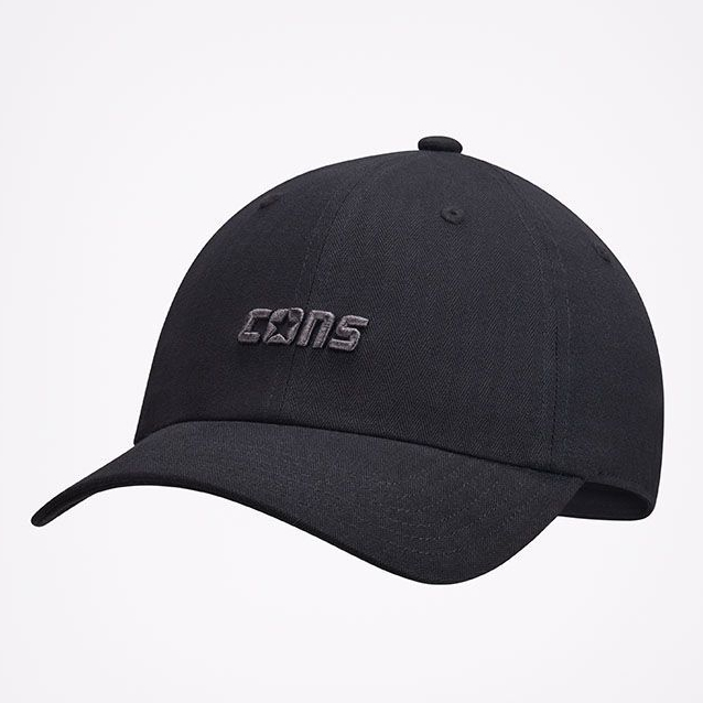 Converse CONS หมวกเบสบอลลําลอง สีดํา สไตล์สปอร์ต สไตล์สเก็ต ของแท้ 100%