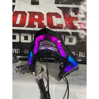 Stoplamp lampu belakang Vario 125 old KZR Custom Lazy Led  RGB remote sen running PNP