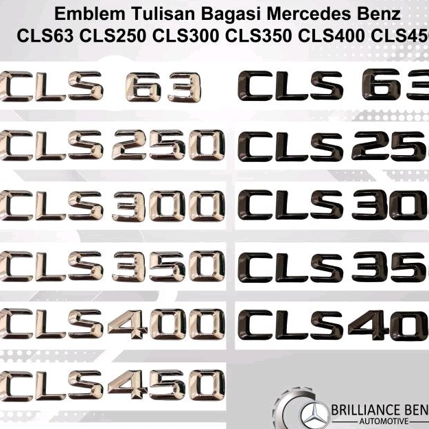 MERCEDES CLS63 CLS250 CLS300 CLS350 CLS400 CLS450 PERCY WRITING EMBLEM - CLS63, CHROME