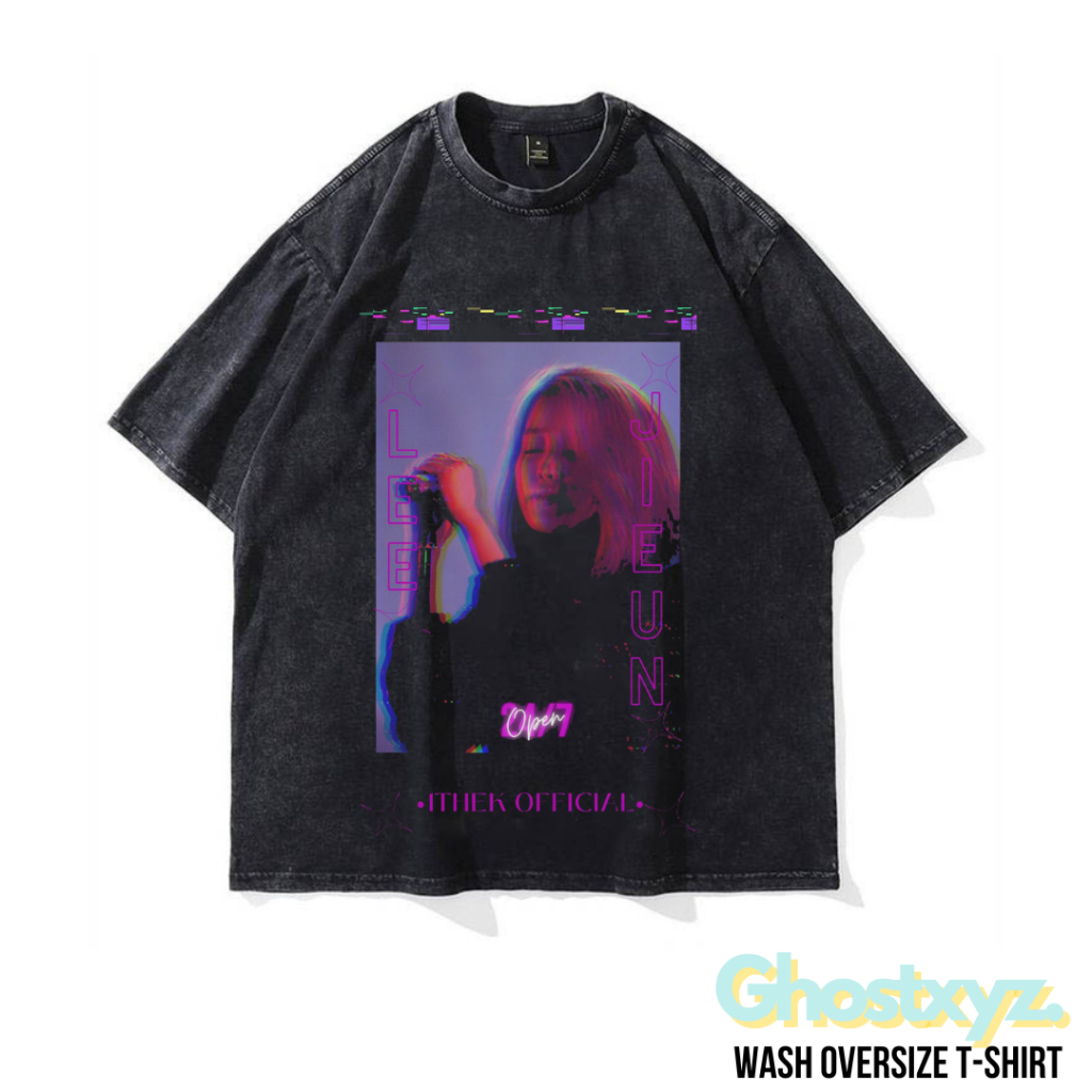เสื้อยืด Ghostxyz Lee Jieun IU Wash Oversize Vintage Tee
