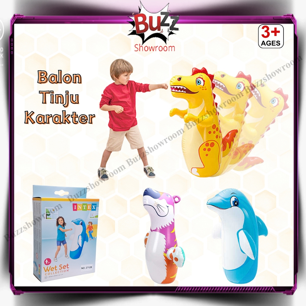 Intex Boxing Bag Balloon Character Toy for Boys Sports Boxing Bop Bag