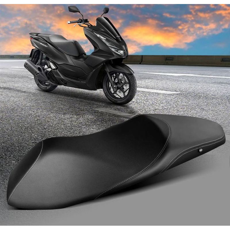 Hitam เบาะหนัง Honda Pcx 150/160 Mbtech สีดํา