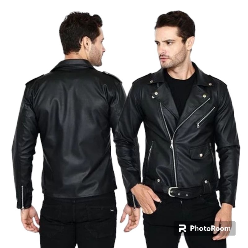 Viena Changcuters Semi-Leather Jacket RocknRoll Model Jacket Rocker Jacket Ramones Jacket Indie Jack