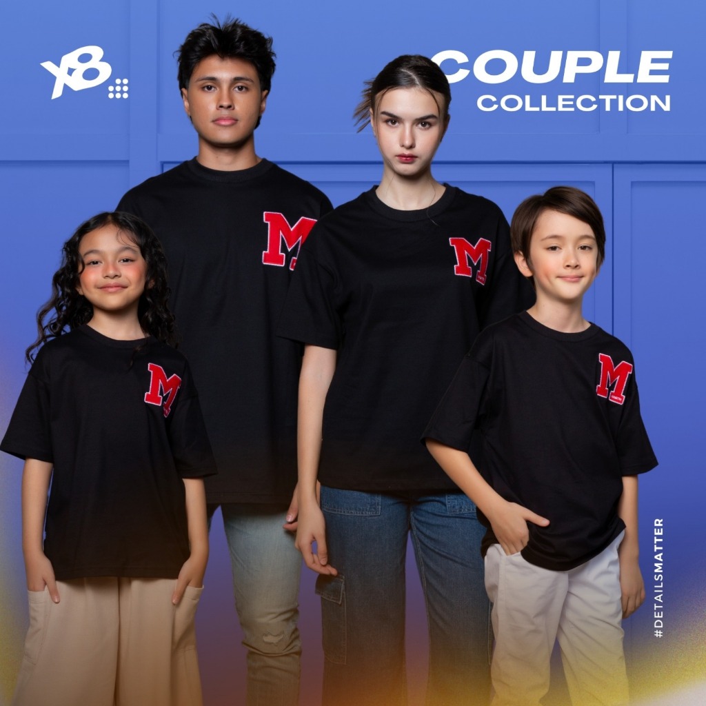 X8 Riski T-Shirt Couple Family - เสื้อผ้าสําหรับครอบครัวคู่รักขนาดใหญ่