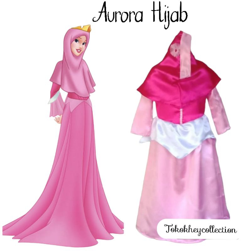 Princess Aurora Hijab/Princess Aurora Hijab Costume/Disney Hijab Cosplay