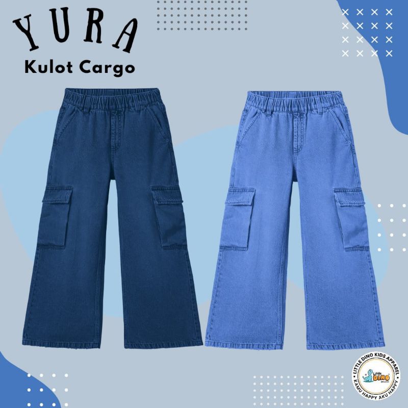 GAS - 6 Years-Teen Girls CARGO JEANS กางเกง Culottes YURA by LITTLE DINO