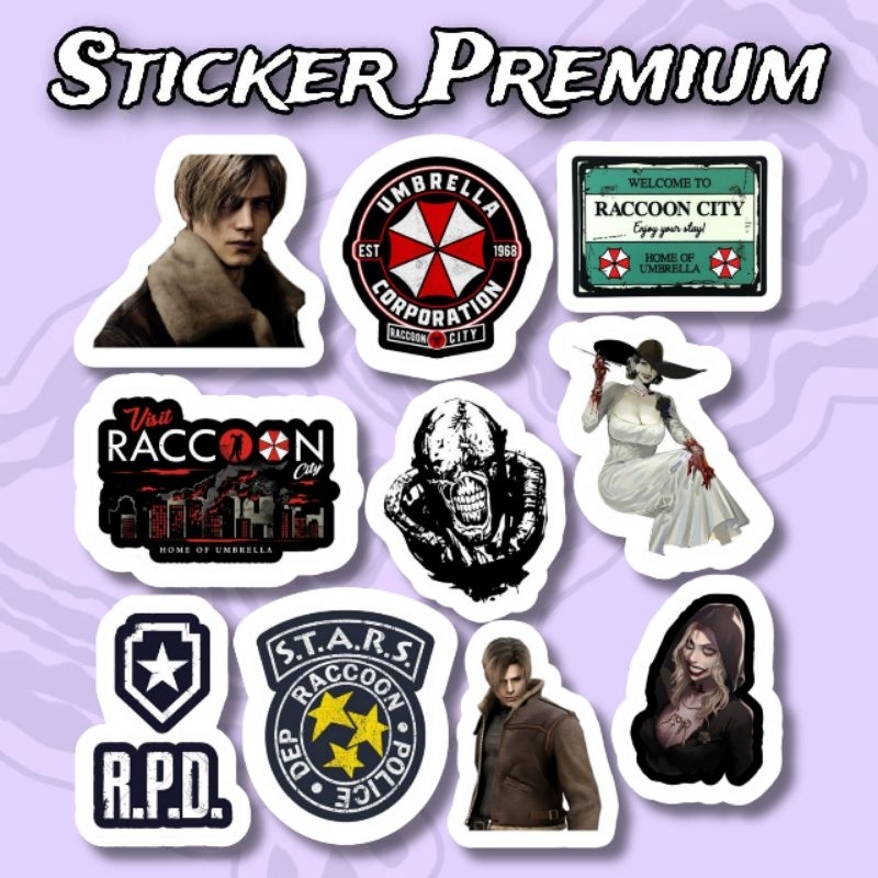 Resident Evil Pack 10 ชิ้นสติกเกอร์กันน้ําระดับพรีเมียม