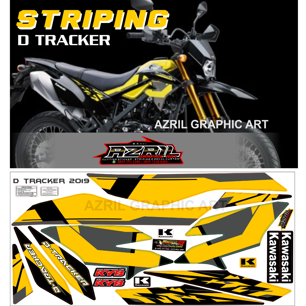 Kawasaki DTRACKER 2018-2019 สีเหลือง Striping