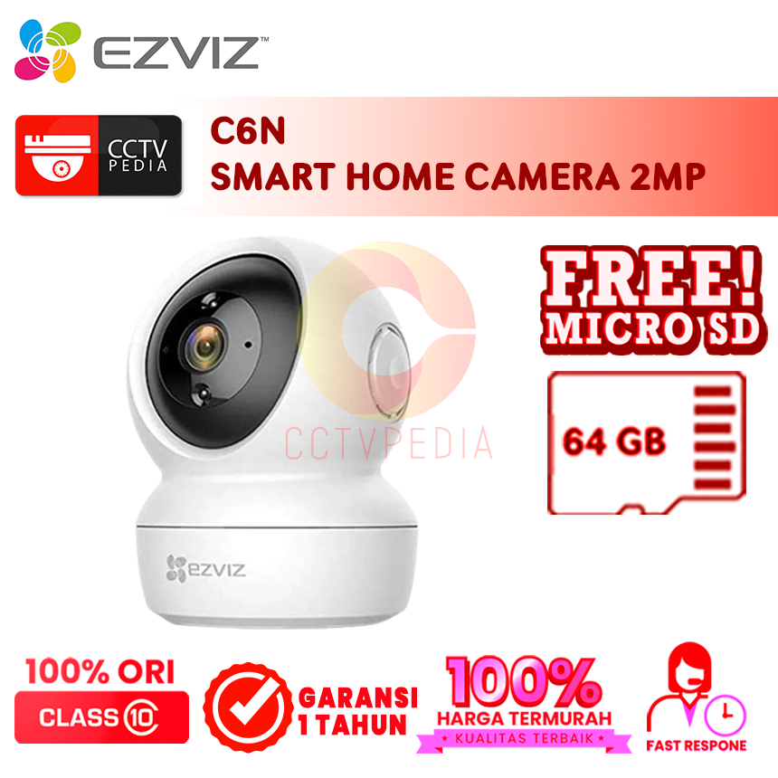 Ezviz C6N 2MP Wifi Camera Wireless รับประกันอินโดนีเซียอย่างเป็นทางการ - C6N 2MP