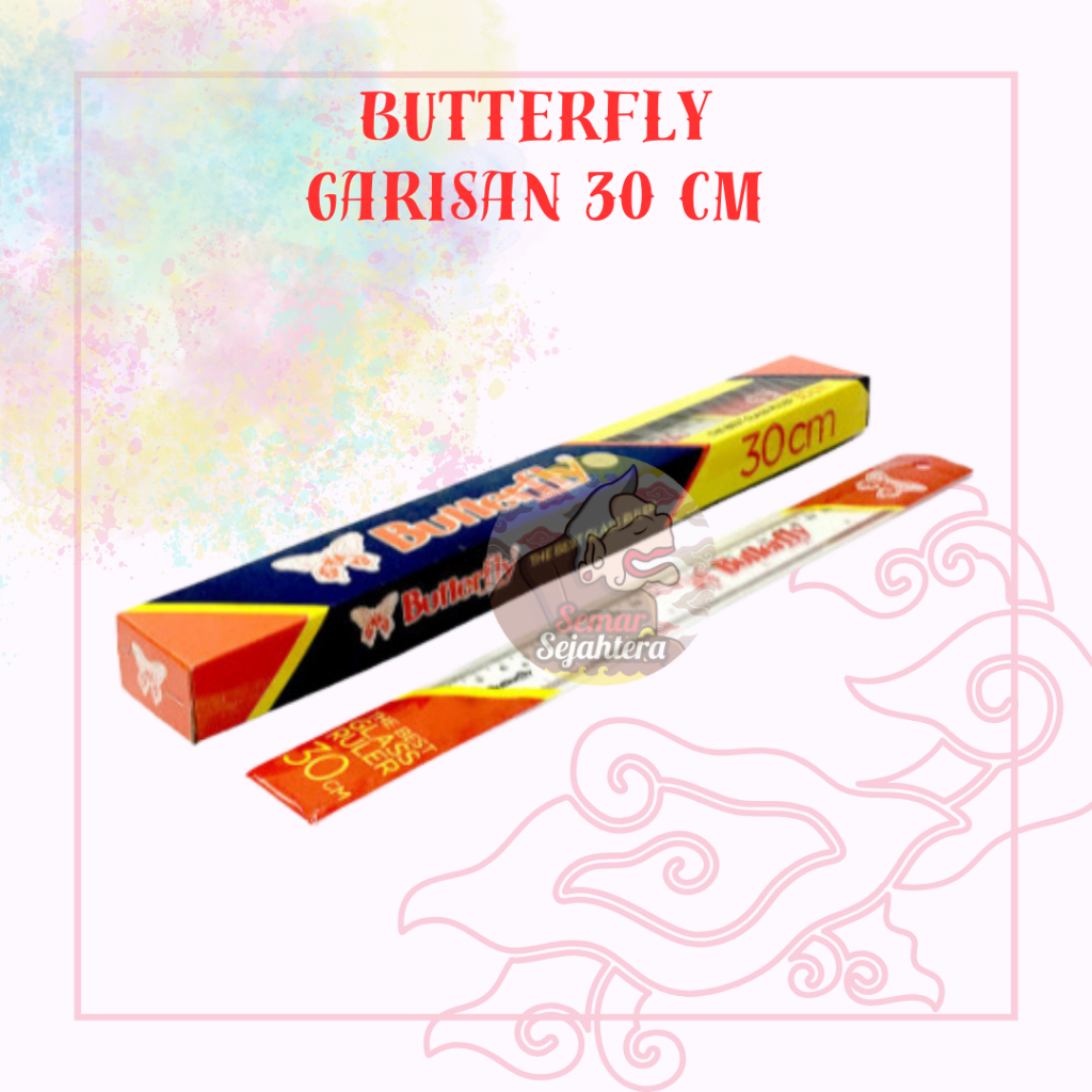 [ชิ้น] BUTTERFLY RULER / LINE 30 CM*
