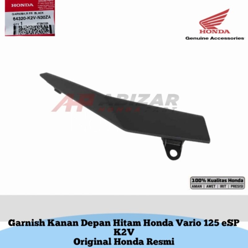 64320-K2V-N30ZA สีดําด้านหน้าขวา Garnish Honda Vario 125 eSP K2V Original Honda Official