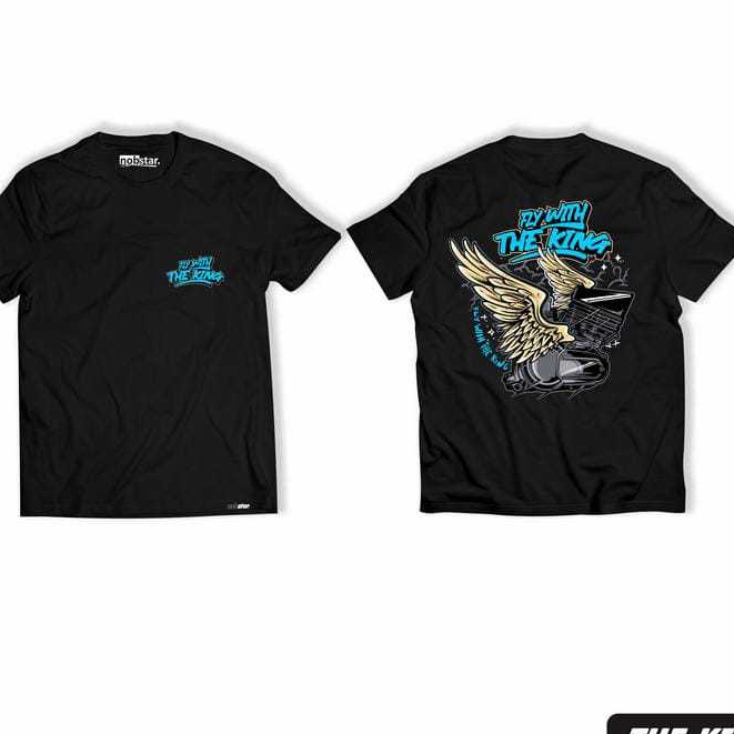 Rx King Fly With The King เสื้อยืด / Fly With The King Distro เสื้อยืด / เสื้อผ้าผู้ชายและผู้หญิง
