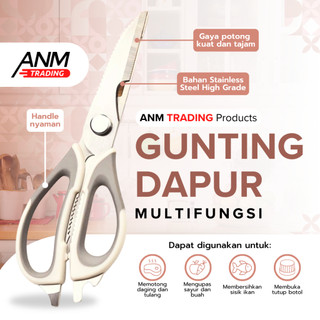 [ANM TRADING] Gunting Dapur Multifungsi Gunting Ayam Daging Ikan Stainless Premium