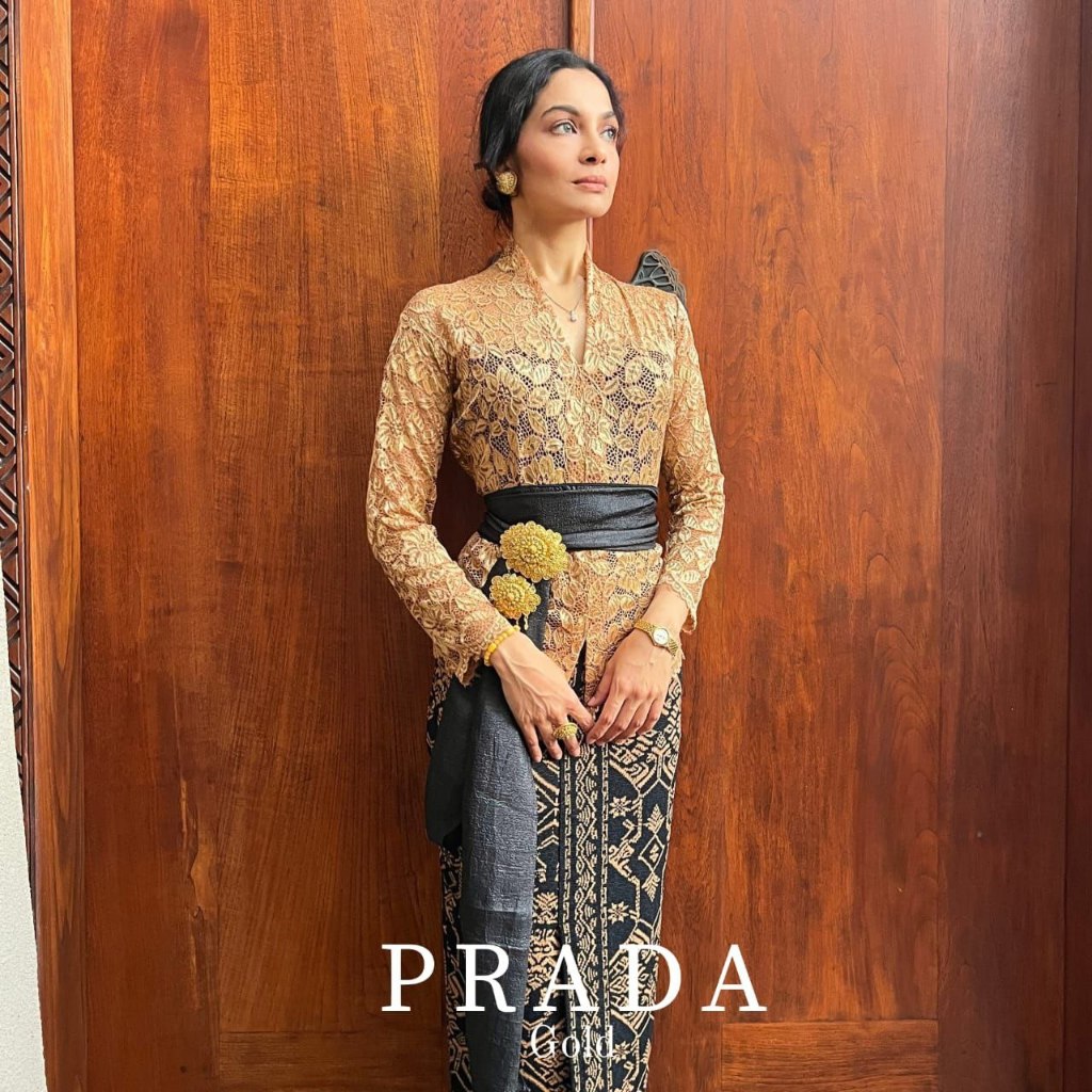 ชุดสูท Kartini Kebaya แขนยาวและกระโปรงผ้าถักยืดเต็มรูปแบบ, การออกแบบ Songket Balinese Kebaya สมัยใหม่