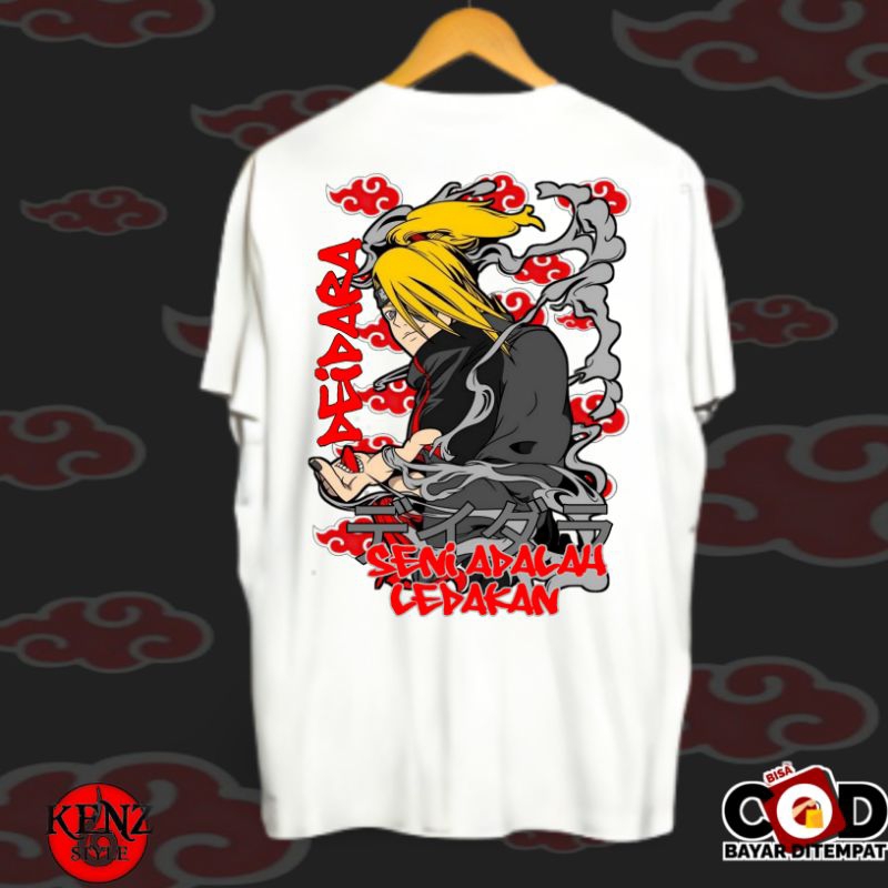 เสื้อยืด AKATSUKI DEIDARA, ART OF ETHICS, NARUTO UZUMAKI CLAN AKATSUKI ANIME เสื้อยืด, เสื้อยืด AKAT