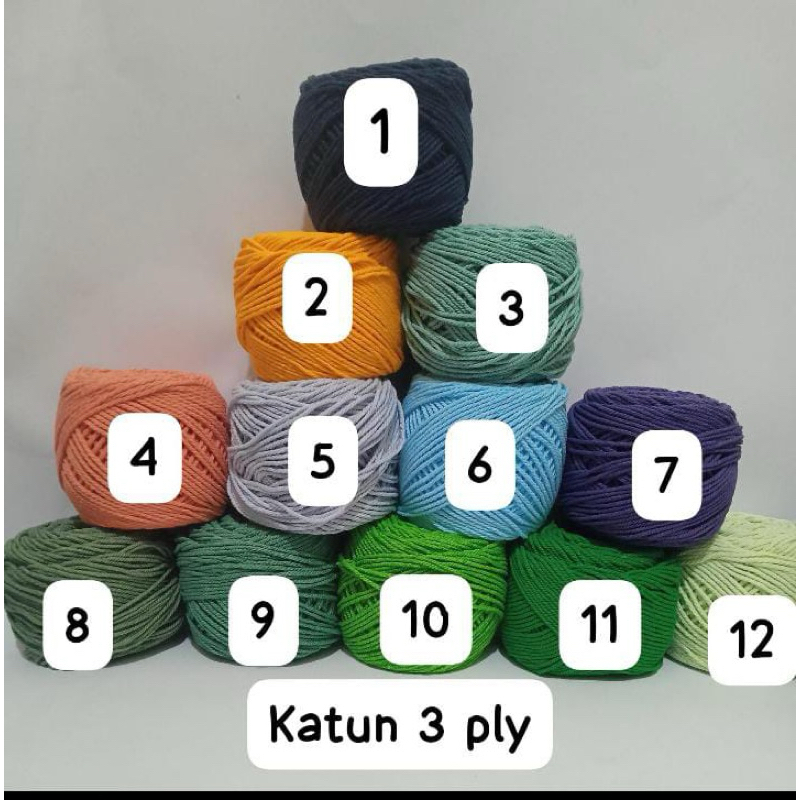 Katun ไหมพรมผ้าฝ้ายแท้ โดย Flora Studio | ไหมพรมถัก ผ้าฝ้าย (29 สี)