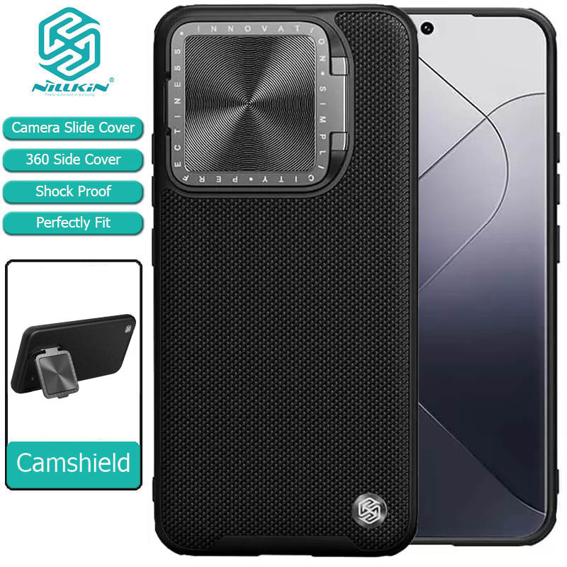 Nillkin CamshieldProp พื้นผิวเคส Xiaomi 14 5G - Camshield Stand Cover Casing Black Shock Proof Camera Protector Guard