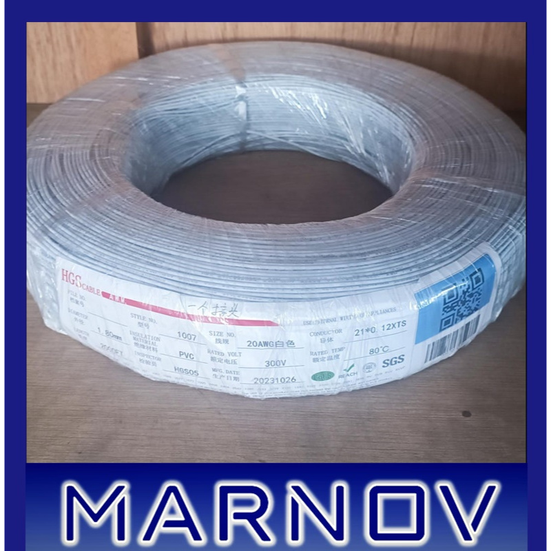 AWG 20 สีขาว AWG20 สาย Stranded ม้วนเงินดีบุก